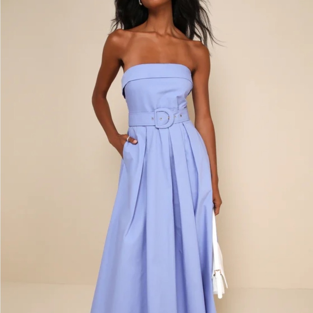 Lulu's Strapless Lavender Dress